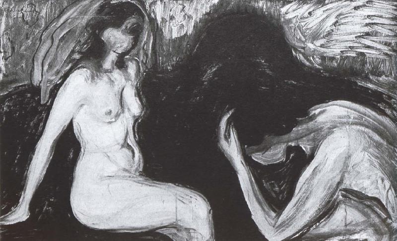 Edvard Munch Woman and man